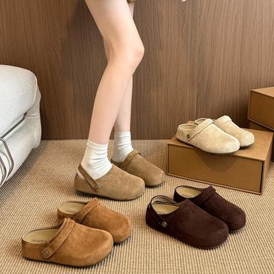 Fashion Platform Baotou Semi-slippers for Women, Lazy People, Spring and Summer 2025 New Sandals and Slippers