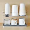 Stainless Steel Cup Holder 2-Tier Design Bottle Drying Rack  Home Organization