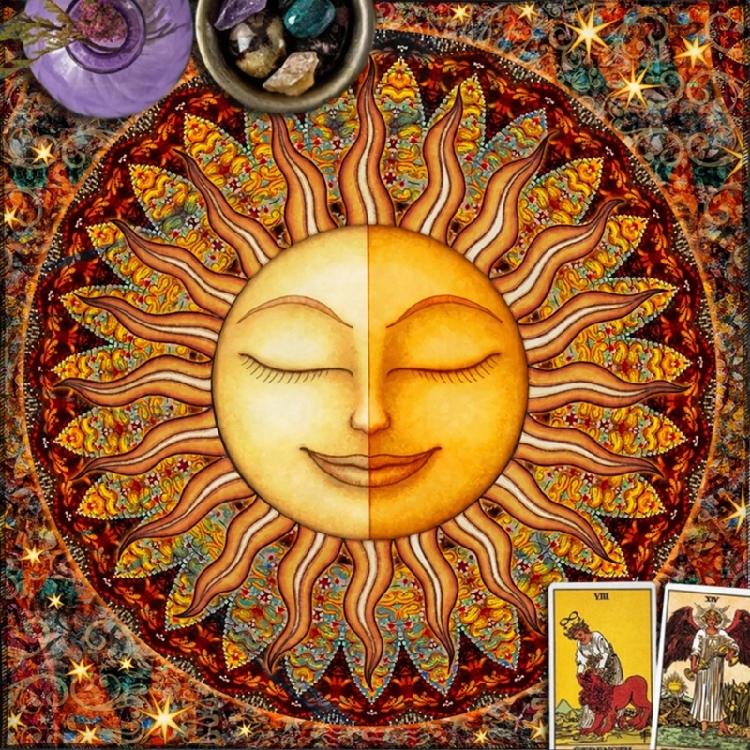 

Square Shape Pendulum Mat Altar Tablecloth Board Game Card Pad Rune Table Cloth A 50x50cm