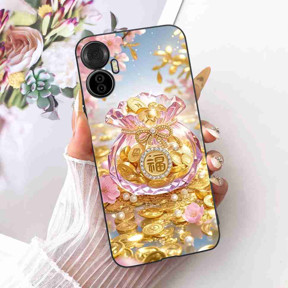 For Itel S18 Pro 6.6" Case Simple Style Pop Patterns Silicone TPU Black Cover Shockproof For ITEL S18 Pro S18pro Phone Cases
