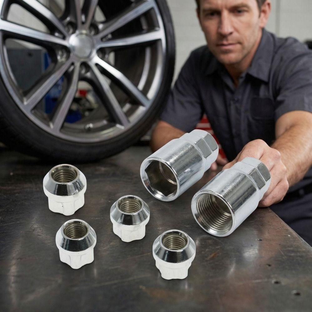 M12x1.5 Wheel Lock Nuts 4 Wheel Set Locking Wheel Nuts Wheel Locks Lug Nuts Set  Wheel Protection