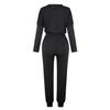 Women Fashion Pullover Long Sleeve Bandage Loose Pants Sweatsuits