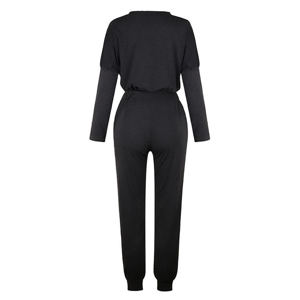 Women Fashion Pullover Long Sleeve Bandage Loose Pants Sweatsuits