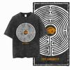 Retro Unique Graphic Printed Washed Distressed Big Size Black Cotton Unisexs Streetwear TShirt G