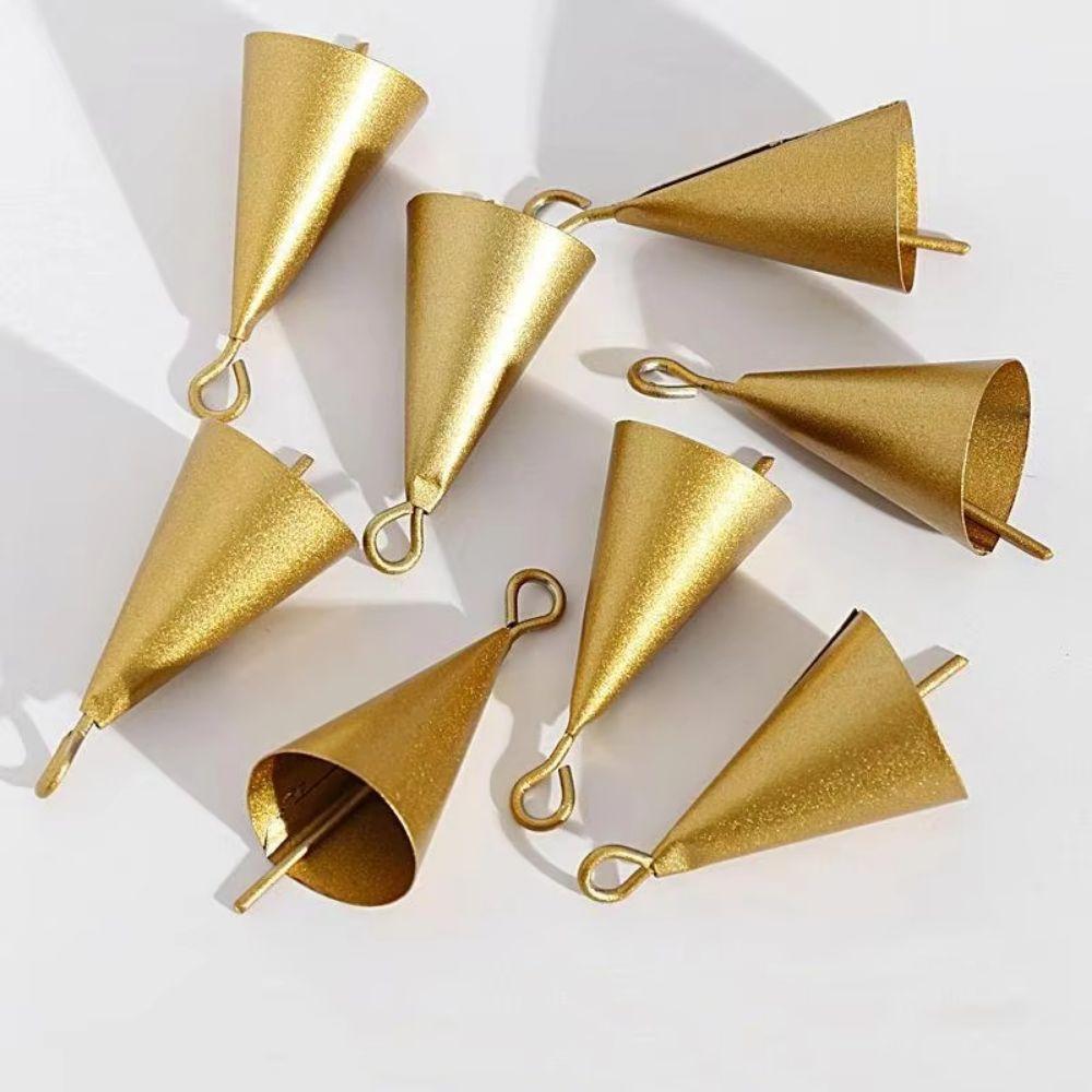6Pcs Vintage Antique Finished Hanging Bell Hangable Xmas Tree Pendant Tree Decorations
