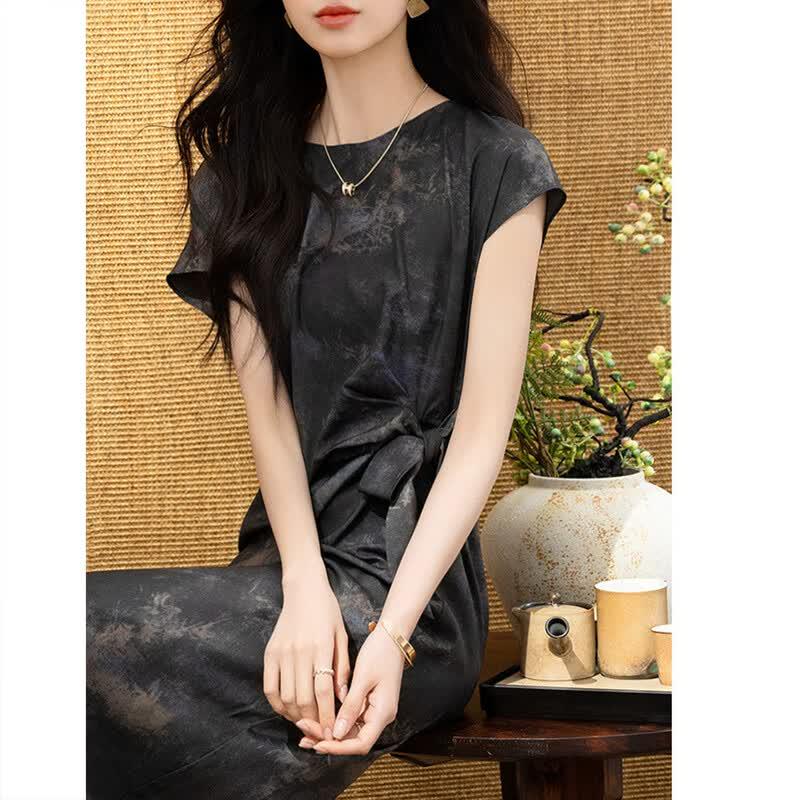 

Women s Tuberose Print Cap Sleeve Midi Dress S