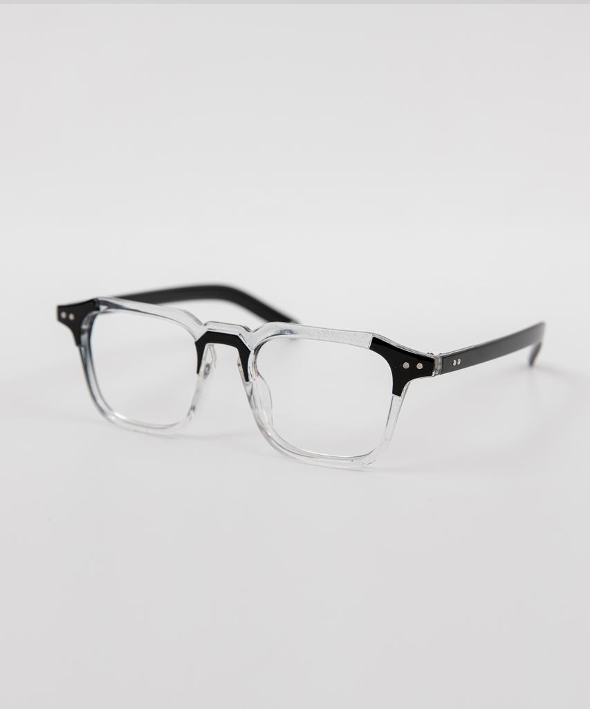 Eseubika Tony-C02 Translucent Horn-Rimmed Glasses Blue Light Blocking