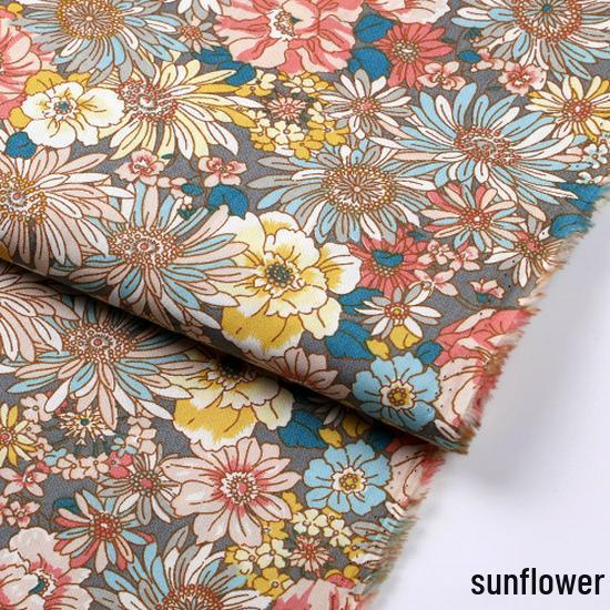 Pure Cotton Floral Poplin Fabric for Girls' Summer Dresses – Fresh Pastoral Print