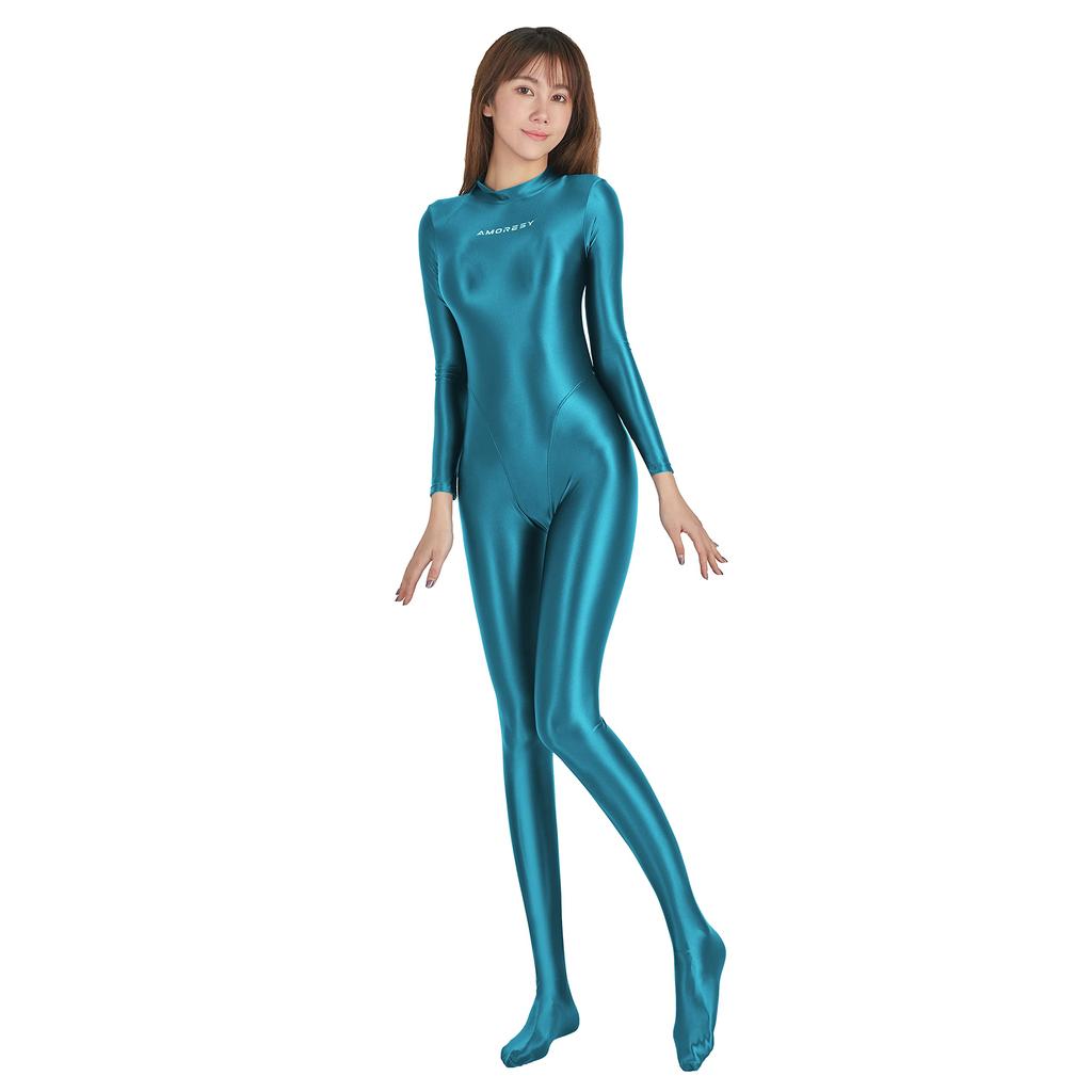 Is a Diving Suit for Also a Nylon Swimsuit with Legs [AMORESY] Shiny, Full-body Skin-on-skin Competitions. Available (coral, XXXL).