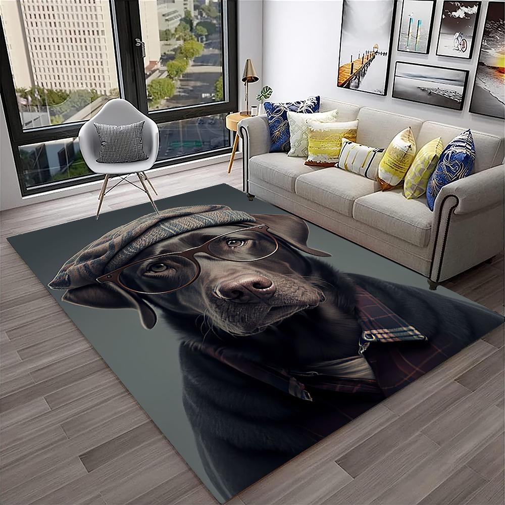 Süßer Hund Samojede, Chihuahua, Zwergspitz, Husky Cartoon Teppich für Zuhause Wohnzimmer Schlafzimmer Sofa Fußmatte Dekoration, Kinder Rutschfest