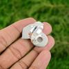 Round Natural Rainbow Moonstone Mother Promise Wedding Ring Jewelry 925 Silver