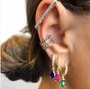 Rectangle Big Micro Pave 5A Cubic Zirconia CZ Simple No Piercing Earring for Fashion Women