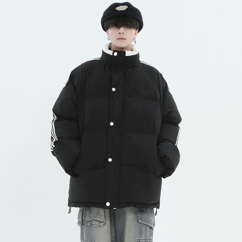 

New Down Cotton Coat Women s Bread Coat Couple s Cotton Coat Korean Style Loose Winter Thickened Cotton Jacket XXL чёрный