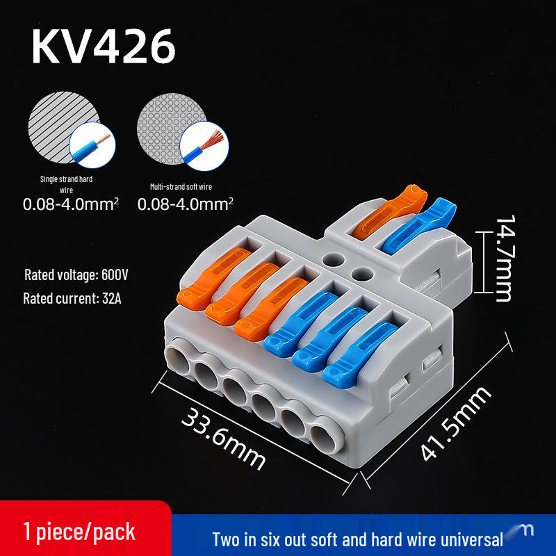 Quick Wiring Terminal KV-426/424 Connector: 2 In 6 Out, 4 Out, 10 Out, 12 Out