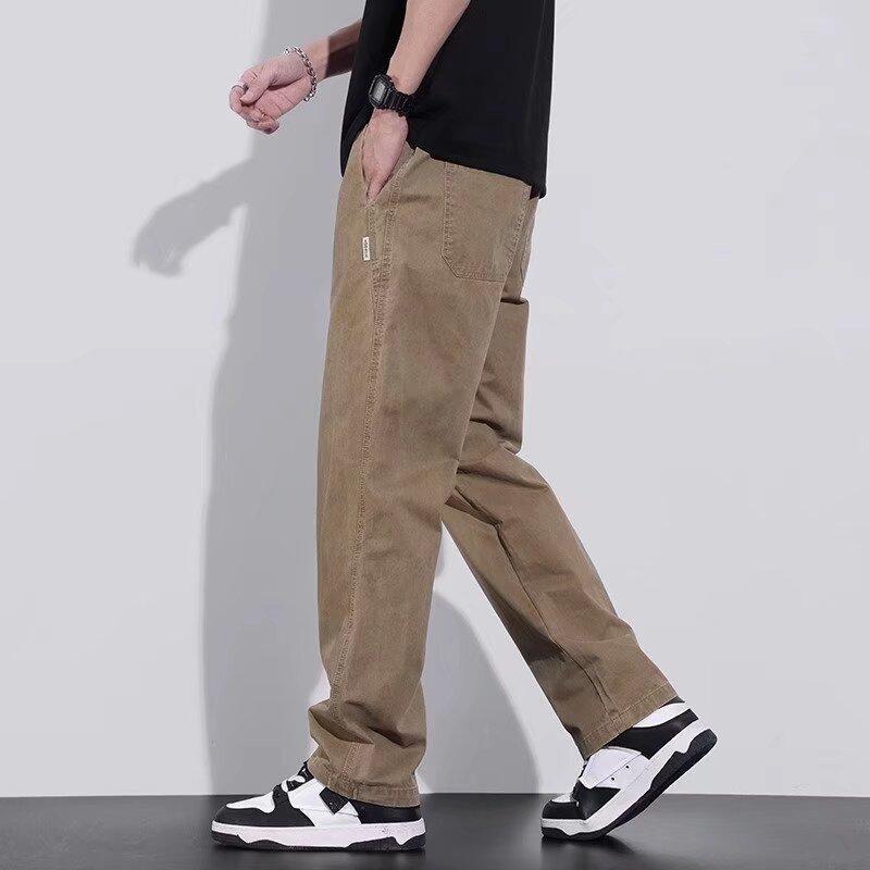 Casual Pants Men's Spring and Autumn New Straight Loose Pants Men's Summer Wide-leg Tooling Trousers