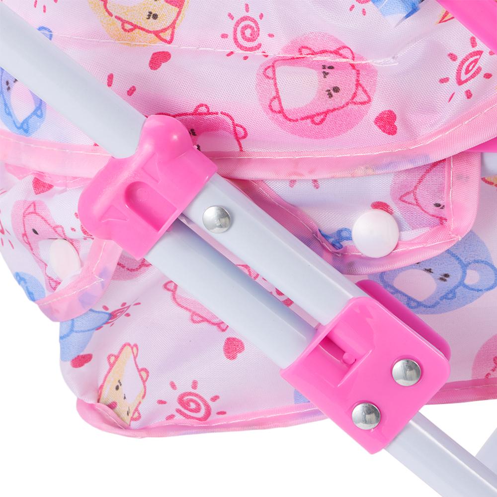 Foldable Baby Stroller Iron Baby Walker Colorful Dolls Pram  for Boys Girls
