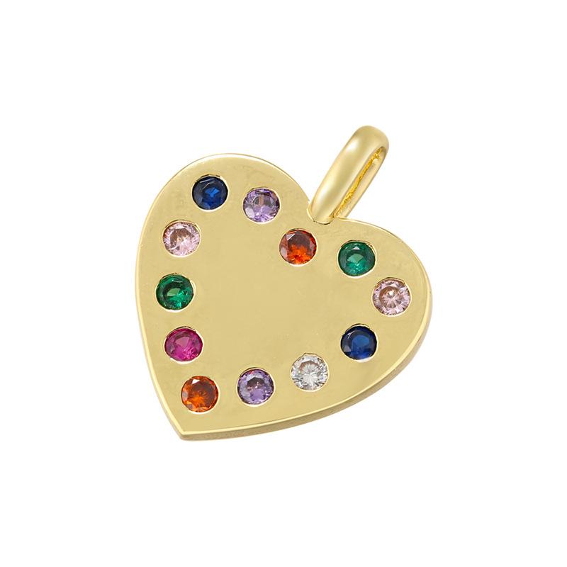 Personalized Luxury Micro-Set Diamond Love Cross Pendant Round Polaris Pendant Vd1331-1333