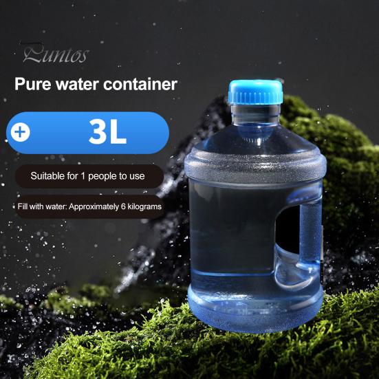 Caraffa per Acqua di Grande Capacità con Manico e Tappo, Erogatori Riutilizzabili, Secchio di Ricambio in Plastica per Alimenti, Bottiglia Trasparente per Casa Ufficio