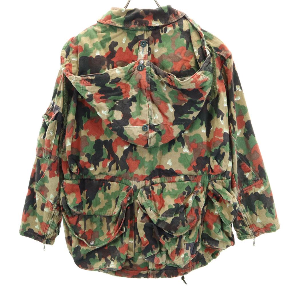 Swiss Army 70s Vintage Alpine Camo M60 Alpine Camo Military Jacket Khaki Men's Used