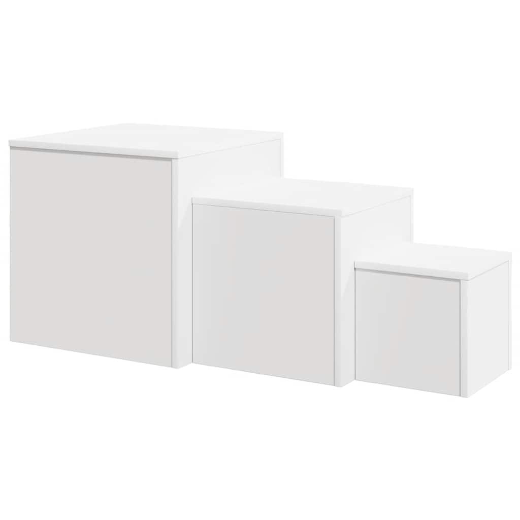 Moderne Minimalistische Beistelltische 3-teilig, Quadratische Dekorationsbeistelltischgarnitur, Niedrige Tische In Verschiedenen Größen