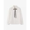 Cc Collect Dot Pattern Tie Shirt Blouse  C261msc001 