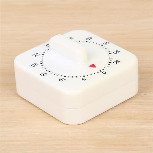 Mechanical Timer - Simple and Modern Style Classroom Timer, Digital Countdown Timer | 60-Minute Silent Square Timer with Alarm Reminder, Kitchen Cooki