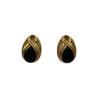 Niche Design Sense Light Luxury Court Style Golden Simple Water Drop Hollow Enamel Drop Glaze Stud Earrings Exquisite Versatile Earrings