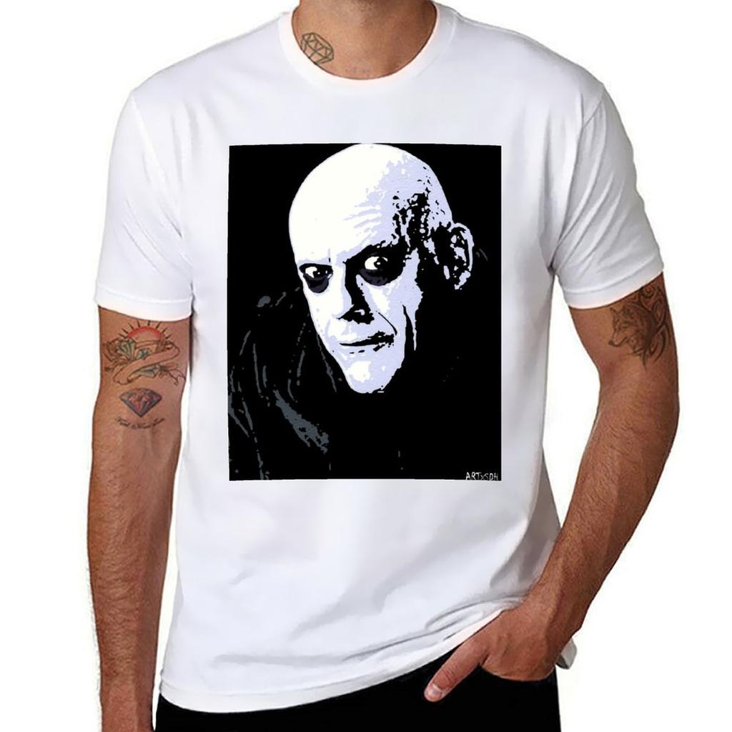 Farbror Fester T-shirt plusstorlekar söta toppar oversized toppar T-shirts för män bomull