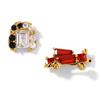 New Design Movie Villain Stud Earrings Gold Color Cubic Zirconia Women Girls Jewelry