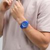 SWATCH COLORS OF JOY series quartz movement 30 meters pink men's 47mm 47*44.8mm blue dial biosource material case biosource material strap SB05N116