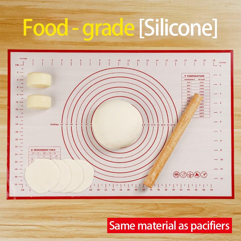 Silicone Baking Mat Pastry Mat for Rolling Out Dough Kneading Dough Mat Bakeware Rolling Dough Pad Bread Baking Accessories