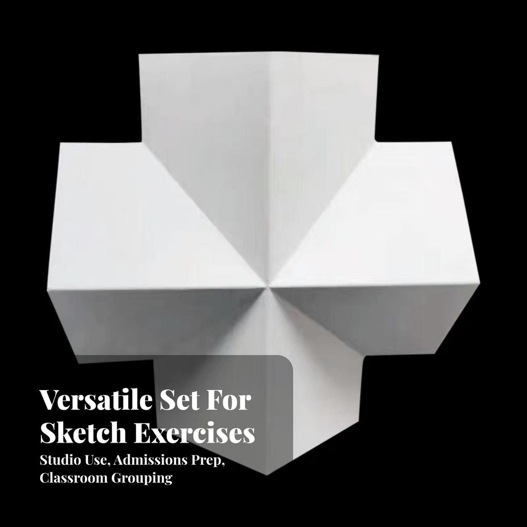 16 Pieces Plaster Study Models Matte Sketch Geometric Model Small for Classroom