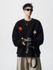 Men's Heavyweight Floral Crewneck Sweatshirt - American Design Casual Winter Top, Trendy Brand, Versatile Jacket.
