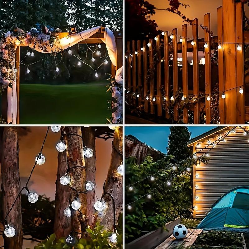 1 Set mit 20/50/100 LED Solar-Kugellichtern, Lichterketten, geeignet für Garten, Camping, Rasen, Blumenbeet, Straßenrand, Hochzeits- und Festivaldekoration