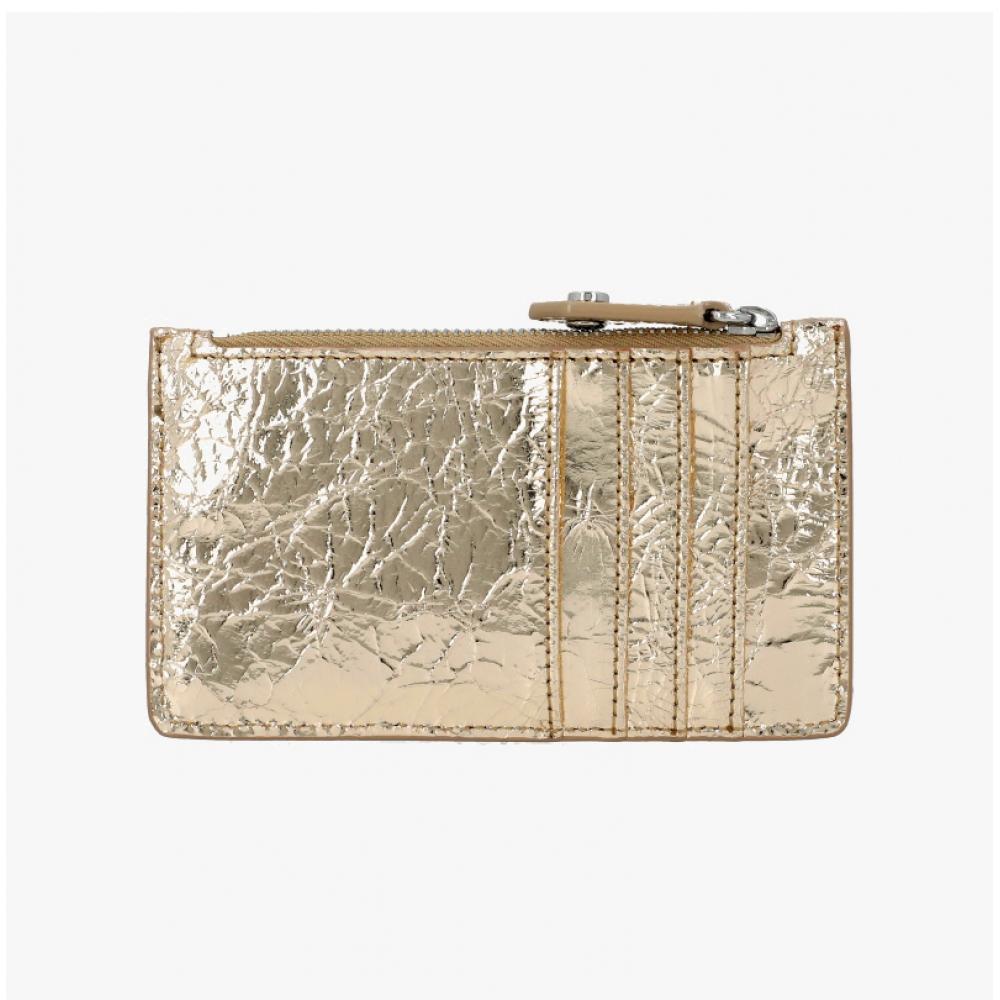 Vivienne Westwood Metallic Crinkle Slim Long Zipper Card Wallet 54020004w L00a7 R401
