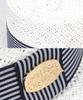 Stripe Line White Panama Hat