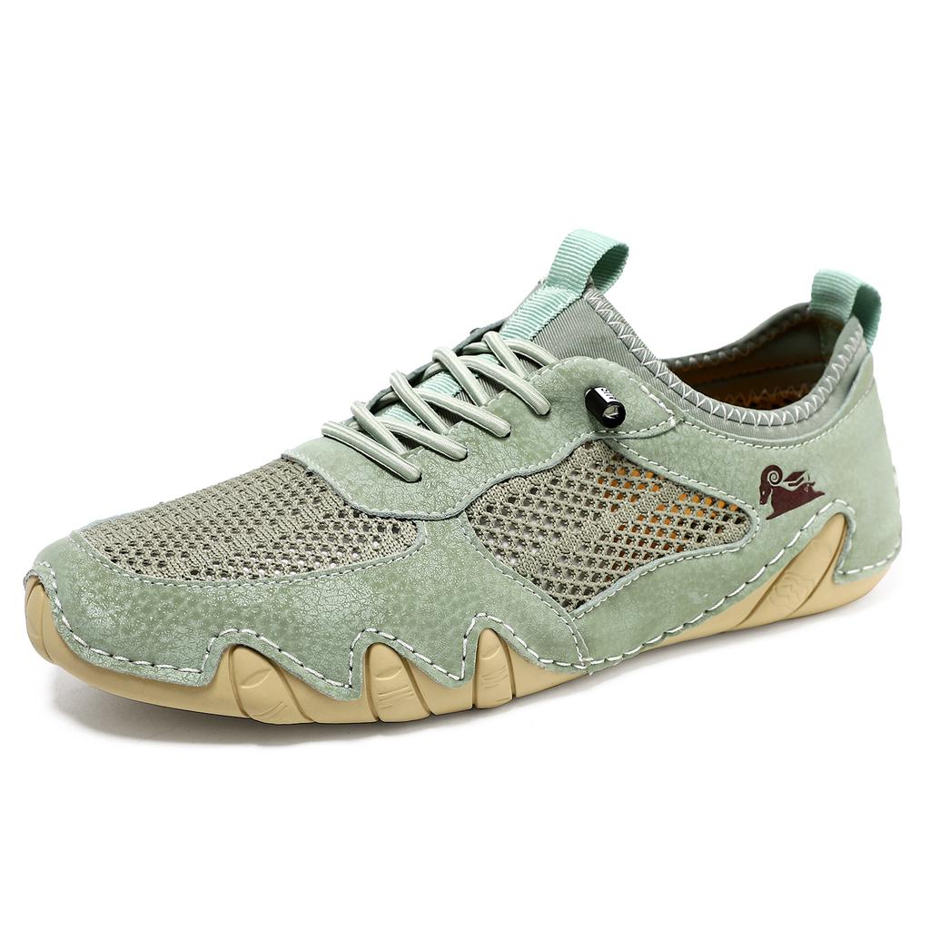 2025 New Summer Men's Casual Sports Shoes Large Size Sewn Leather Mesh Shoes Octopus Men's Shoes