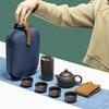 Purple Sand Tea Set Xishi Pot Travel Set Outdoor Tea Making Portable One Pot of Four Cups Activity Supplies
