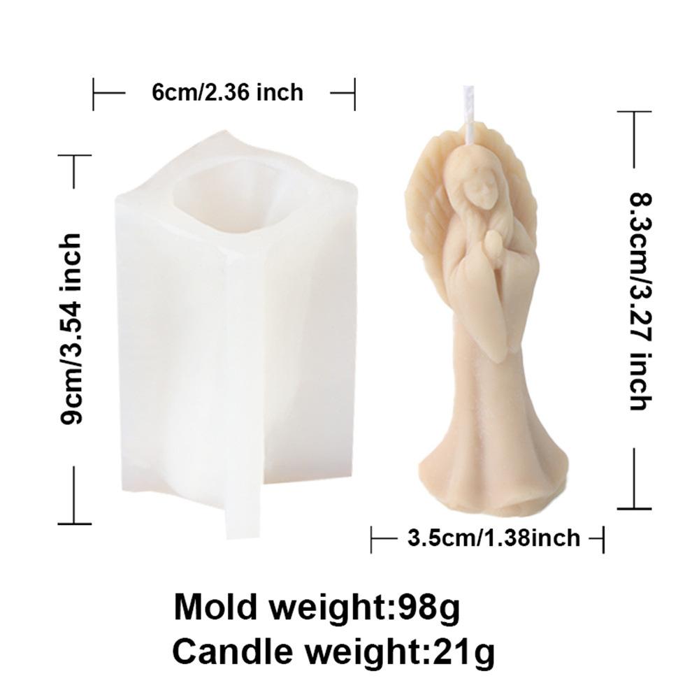 3D Rose Ring Angel Candle Silicone Mold Face Support Prayer Girl Aromatherapy Candle Gypsum DIY Wedding Decoration Gift