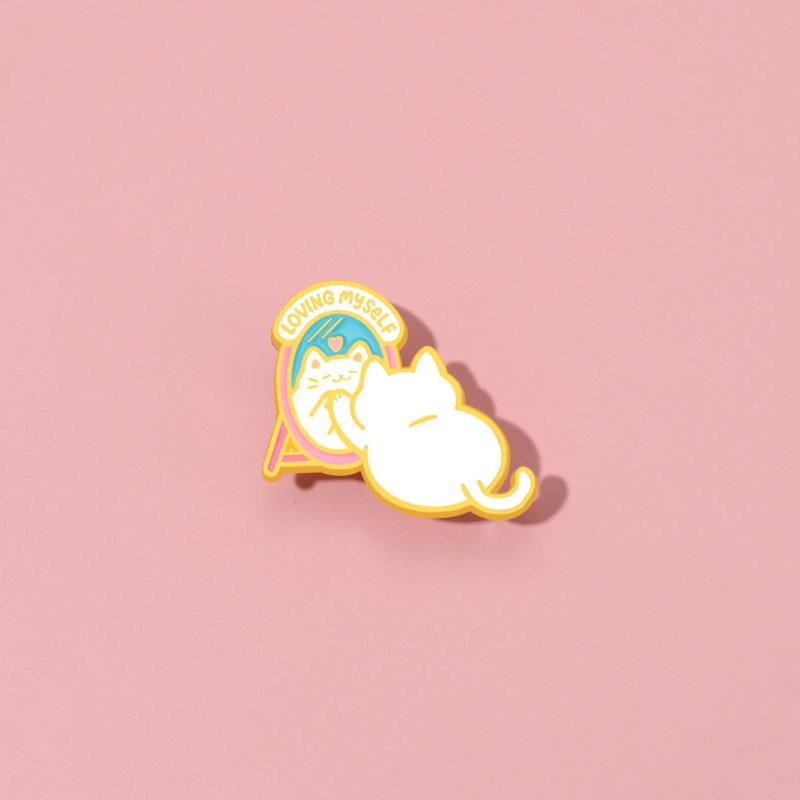 Adorable Design Cat Alloy Brooch Charming Decorative Badge For Outfits Trendy