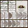 30Pcs Reusable Floral Templates 11.8x5.9in Plastic Drawing Stencils for Art Painting Card Making Wall Door Decoration