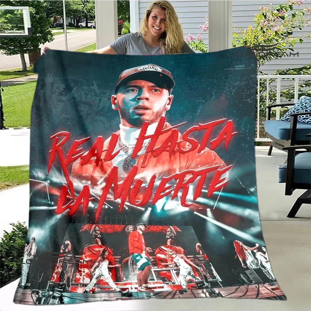 Rapper Anuel AA printed blankets Flange Warm blanket soft and comfortable home travel bed blanket picnic blankets birthday gift