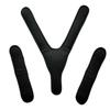 Tsubaki Model NRK Y-Type Full Harness Back Pad (Free Size, Black) + Thigh Pad (Free Size, Black, 2-Piece Set) with Bonus Item