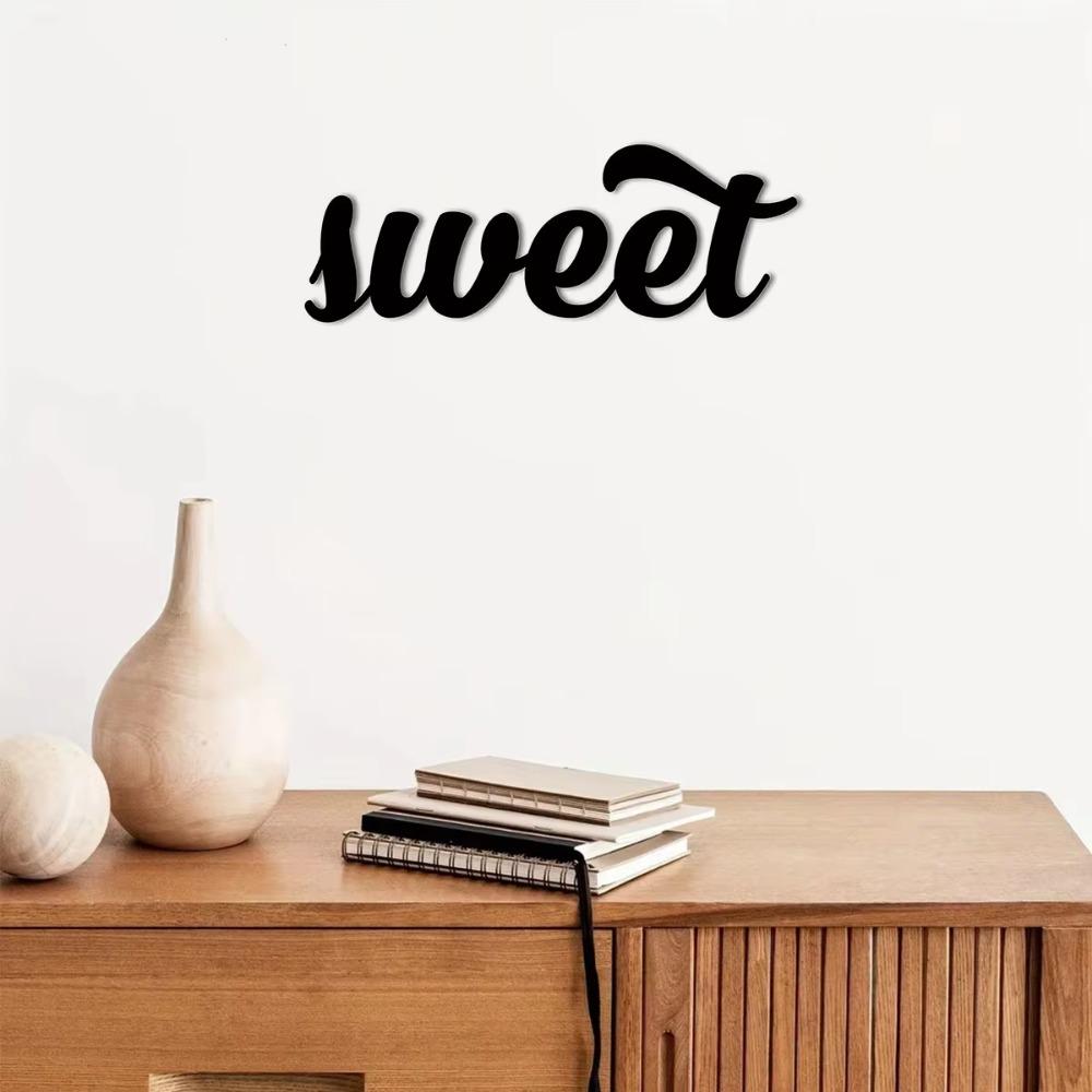 Sweet Metal Wall Sign: Charming Dessert Lover Accent for New Home—Stylish Sweet Tooth Decor for Living Room and Home Decoration