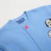 Retro Cartoon Dog Embroidered Knit Cardigan Unisex Loose Fit Casual Sweater