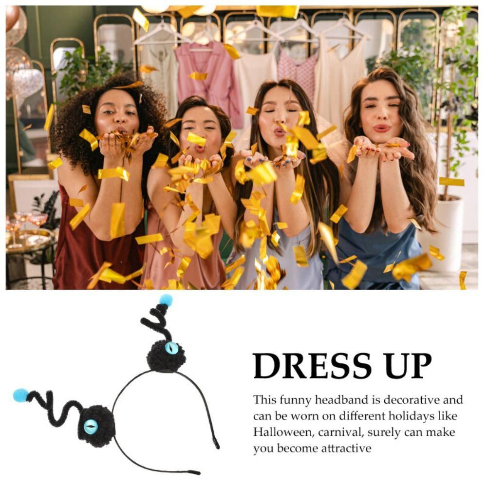 

Plush Halloween Hair Hoop Devil Eye Hairband Gothic Halloween Headband Kids