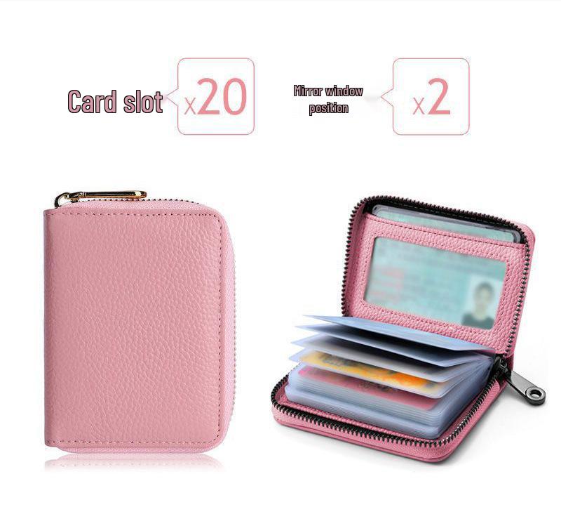 Men's and Women's Anti-Theft Accordion Card Holder with Large Capacity, Anti-Magnetic Protection, and Multi-Card Slots.