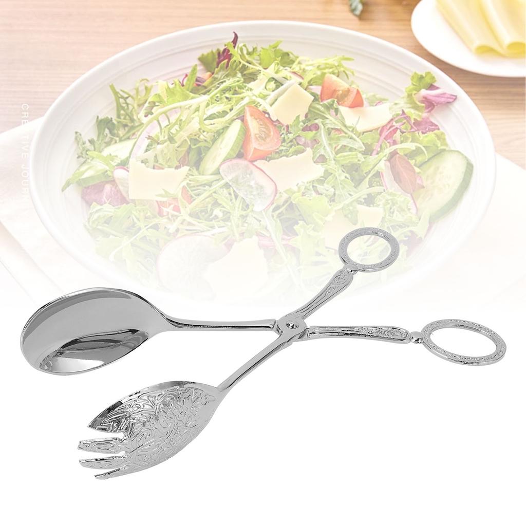 Metal Spoon Clip European   Multifunctional Serving Scissor Tongs for Cake Bread Fruits Home Kitchen Party Buffet