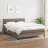 3140221 vidaXL Divan Bed with Mattress Taupe 140x200 Cm Fabric
