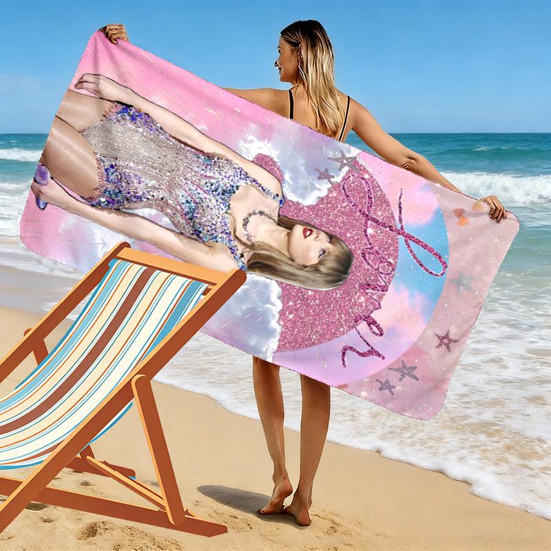 Swift Singer Aufdruck Strandtuch, Großes Weiches Schnelltrocknendes Handtuch für Strand Camping Schwimmen